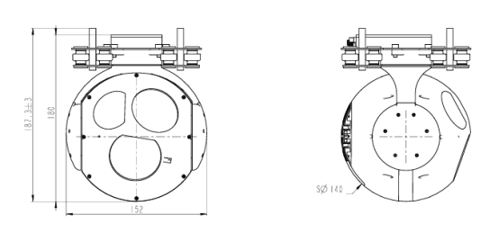 S140TA-NNV230T635L305兩軸三光吊艙