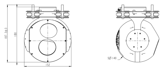 S140DA-NNV230T635L000兩軸雙光吊艙