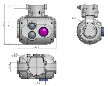 IS025TA兩軸三光吊艙 IS025TA兩軸三光吊艙