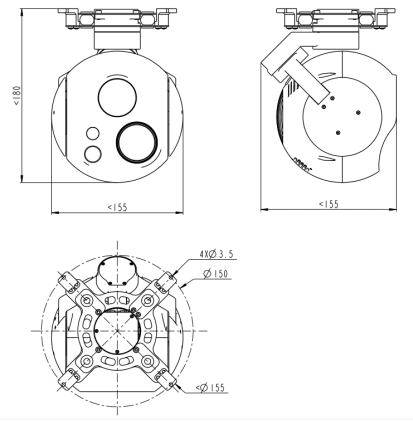 T155T-NN-35-1535三軸三光吊艙 T155T-NN-35-1535三軸三光吊艙