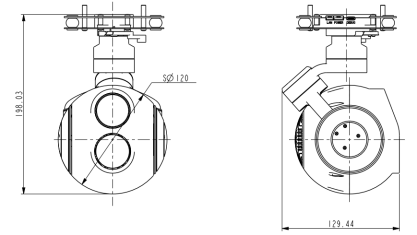 TX120DB-HNV240T625L000三軸雙光吊艙 TX120DB-HNV240T625L000三軸雙光吊艙
