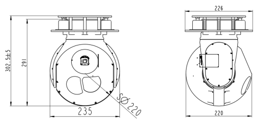 S220TE兩軸三光吊艙 S220TE兩軸三光吊艙