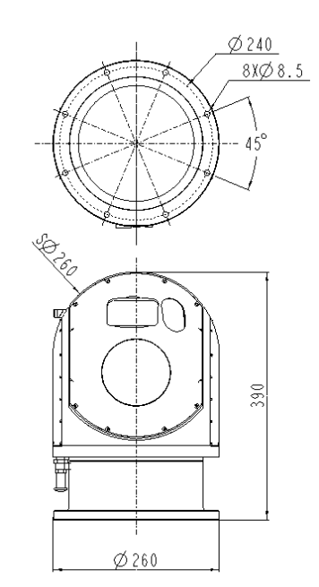 ZT260TA兩軸三光轉臺 ZT260TA兩軸三光轉臺